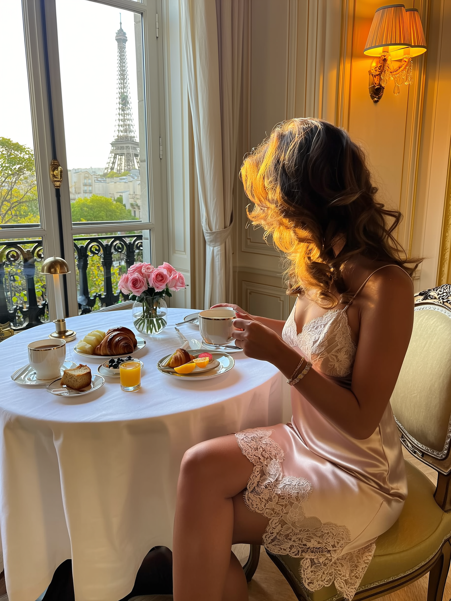 ALENA Silk Slip Dress